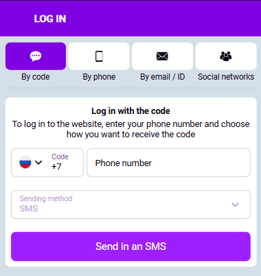 login form betjam