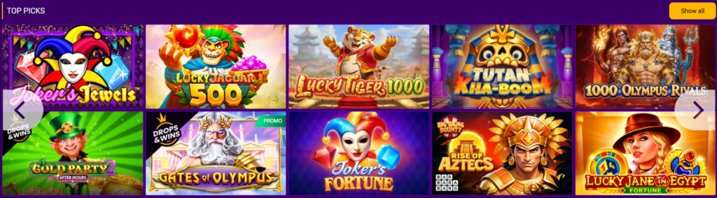 top slots at betjam